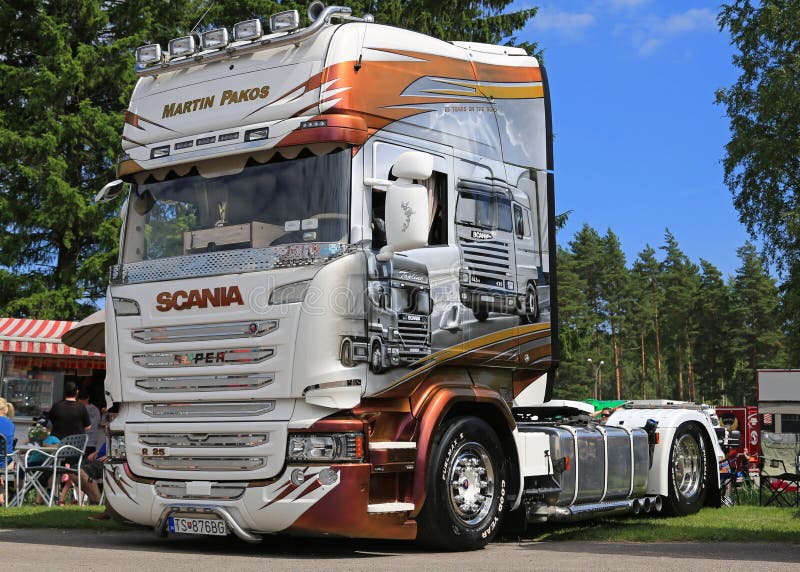 Beautifull Scania V8 Truck Cargo Editorial Photo - Image of