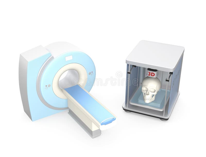 Scanner De CT Et Imprimante 3D Pour Le Concept D'ingénierie De Tissu  Illustration Stock - Illustration du médical, matériel: 41835207