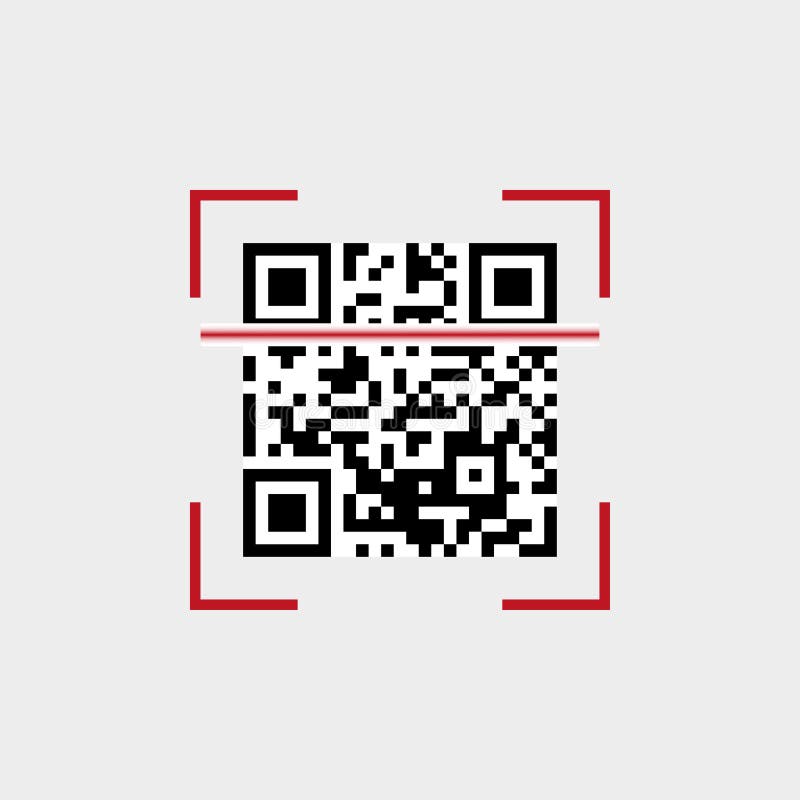 Scanning, QR code icon. Vector illustration, flat design royalty free illustration
