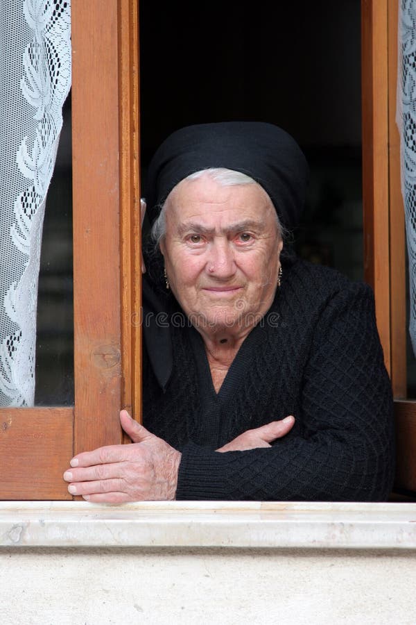 Scanno Italy Traditional Dress Portrait Window