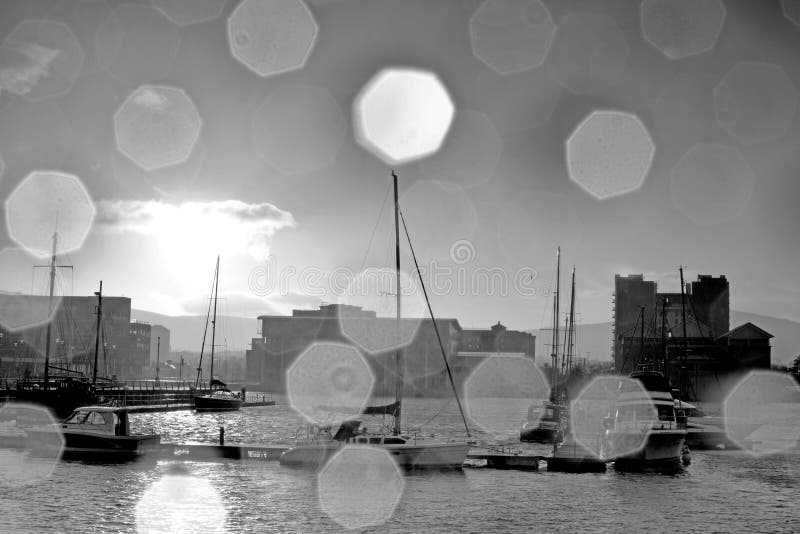 Scape noir et blanc de ville images stock Scape noir et blanc de ville images stock