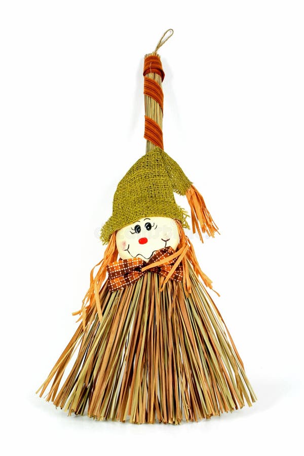Scarecrow broom stock photo. Image of autumn, smile, chase 6452384
