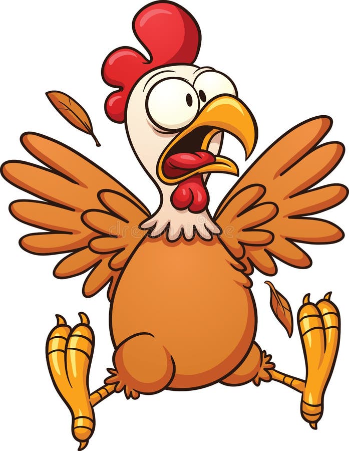 Scared Cartoon Chicken Stock Vector Illustration Of Screaming 58487715