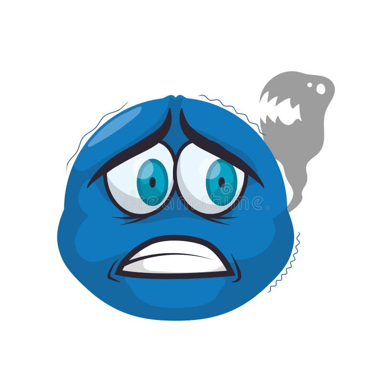 Scared cartoon face Royalty Free Vector Image - VectorStock