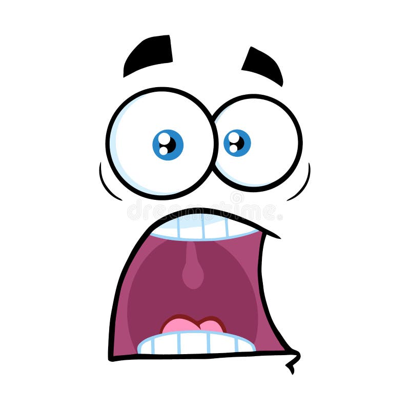 Crazy Scared Face  Great PowerPoint ClipArt for Presentations