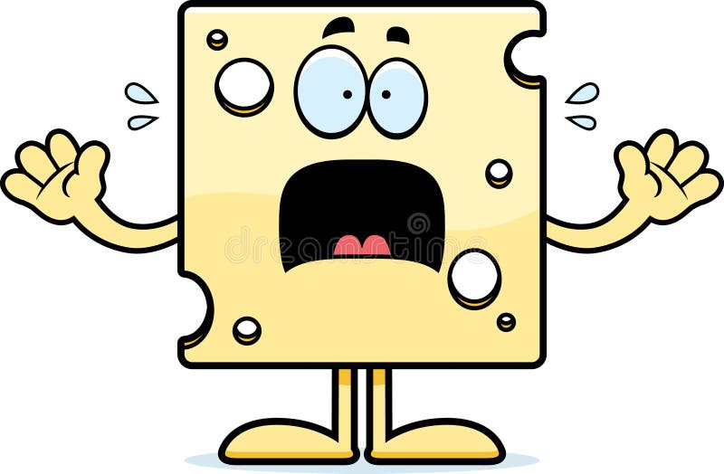 Scared Cartoon Swiss Cheese