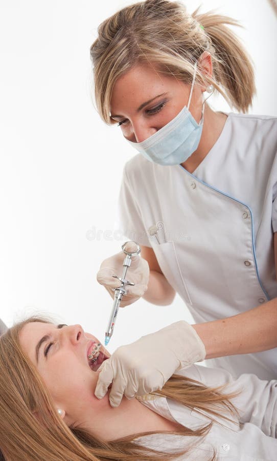 Pain at the dentist stock image. Image of medical, caries 31120941