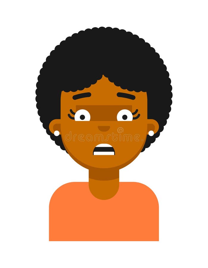 Worried Woman Clipart Black