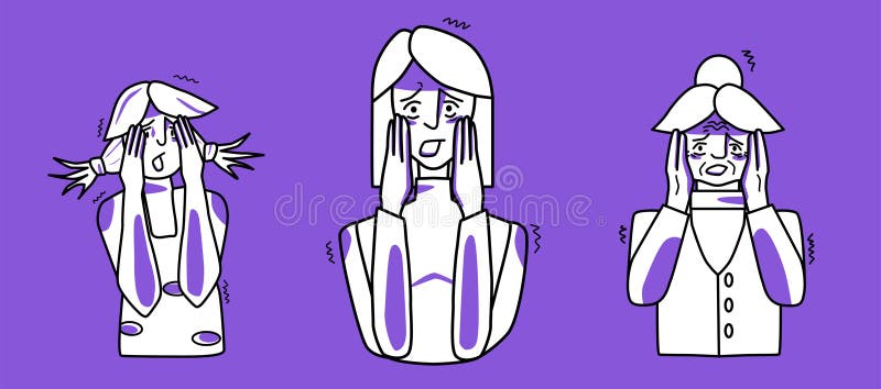 Scared face image Royalty Free Stock SVG Vector