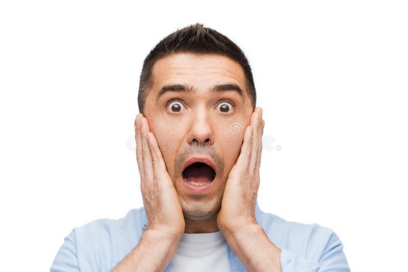 Scared Face Person Royalty Free HD Stock Photo and Image