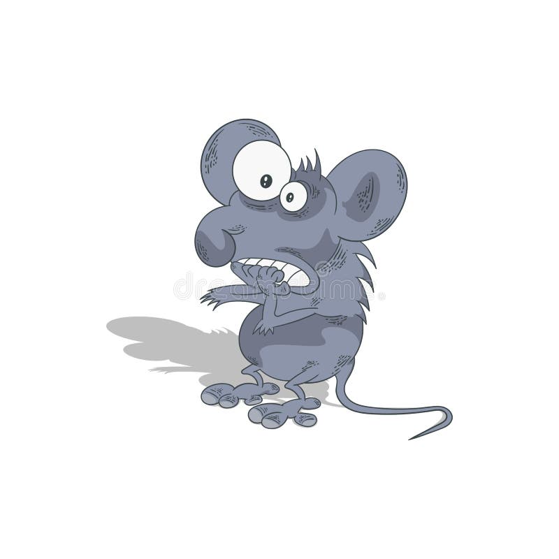 Scared Cartoon Face' Mouse Pad