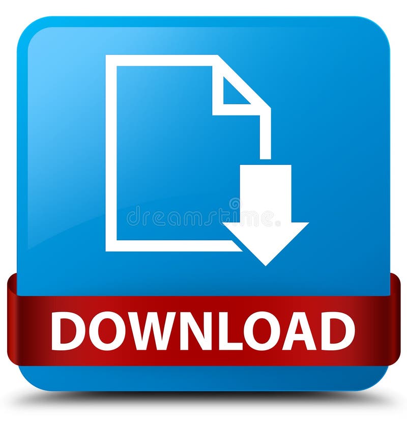 Scarichi (icona del documento) il nastro rosso del ciano bottone quadrato blu nella m. royalty illustrazione gratis Scarichi (icona del documento) il nastro rosso del ciano bottone quadrato blu nella m. royalty illustrazione gratis