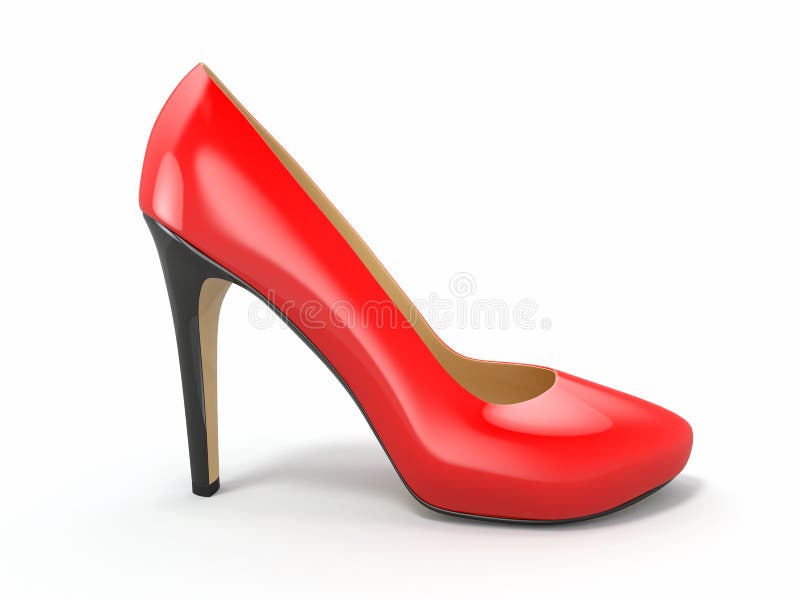 Scarpa rossa dei tacchi alti. 3d royalty illustrazione gratis