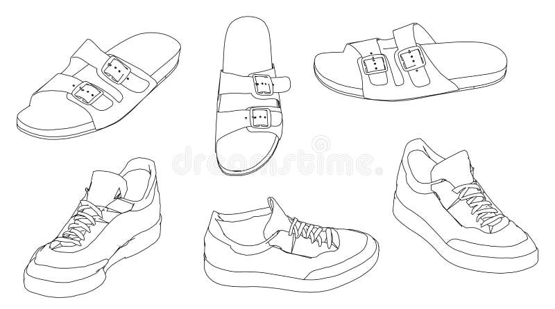 Scarpe dei sandali royalty illustrazione gratis Scarpe dei sandali royalty illustrazione gratis