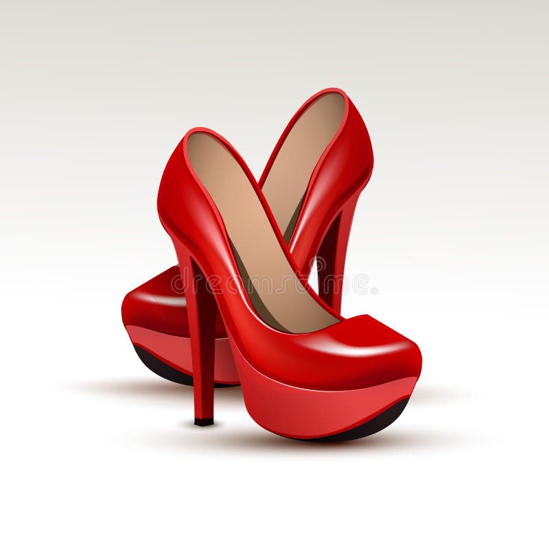 Scarpe di modo della donna di vettore sui tacchi alti illustrazione vettoriale