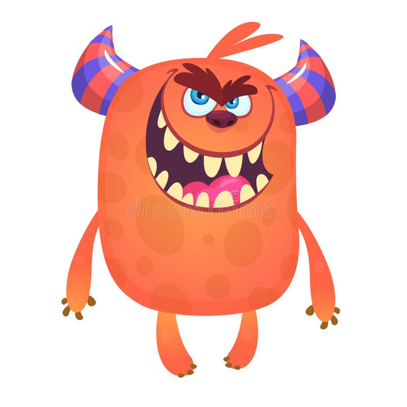 Scary Cartoon Monster with Big Mouth Full of Teeth. Halloween Vector Illustration of Monster Mascot. Stock Vector - Illustration of hungry, eyes: 123036174 Scary Cartoon Monster with Big Mouth Full of Teeth. Halloween Vector Illustration of Monster Mascot. Stock Vector - Illustration of hungry, eyes: 123036174