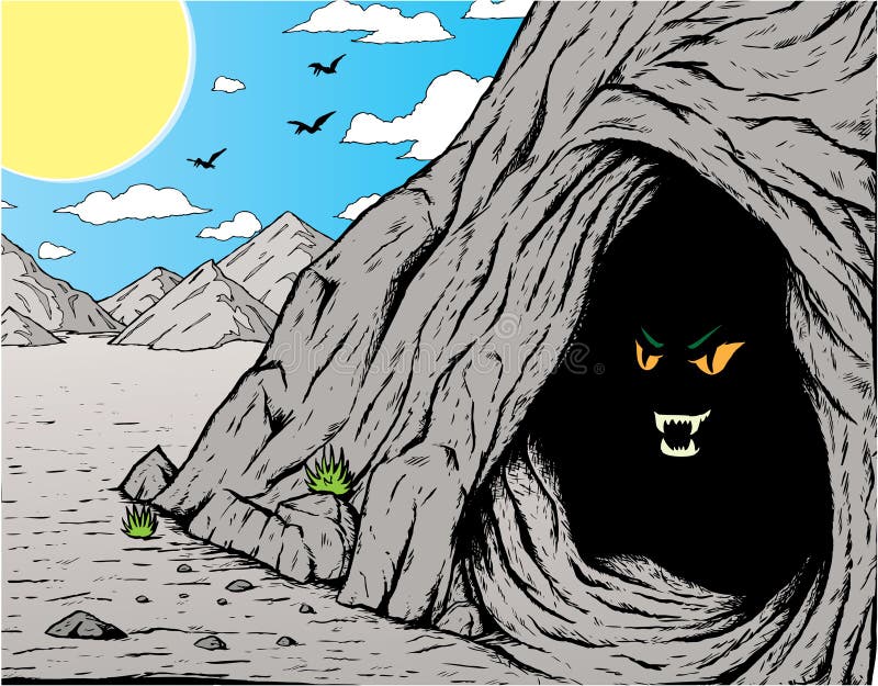 Scary Cave stock illustration Scary Cave stock illustration
