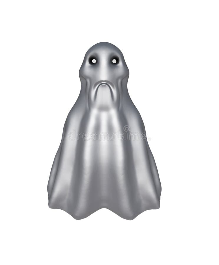 The Scary Ghost in a White Cloth Floating Isolated 3D Illustration Stock  Illustration - Illustration of object, blanket: 125476914