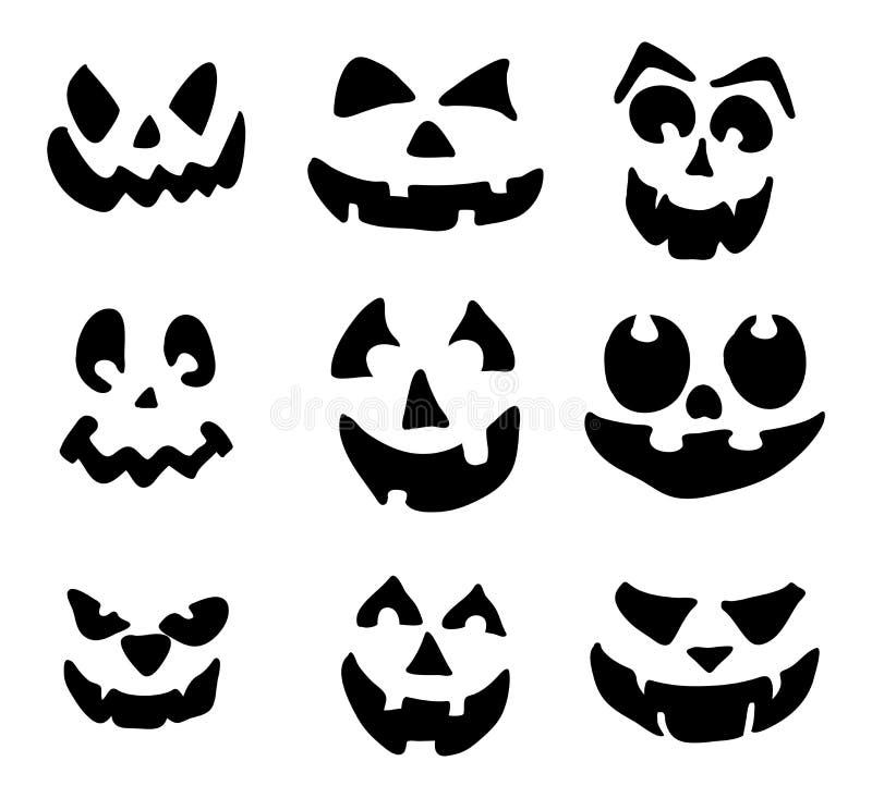 Scary face isolated on white background Royalty Free Vector