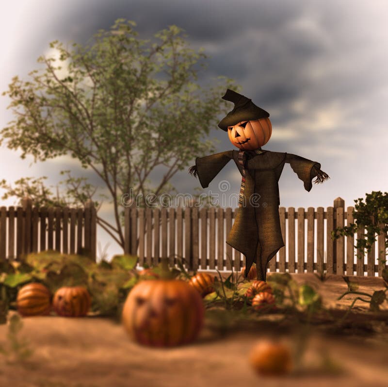 Scary Scarecrow Jack Pumpkin Patch