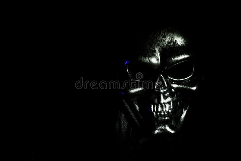 Scary Skul on Black Background. Selective Focus. Scary Grunge Skull  Wallpaper Stock Photo - Image of kill, devil: 160051884