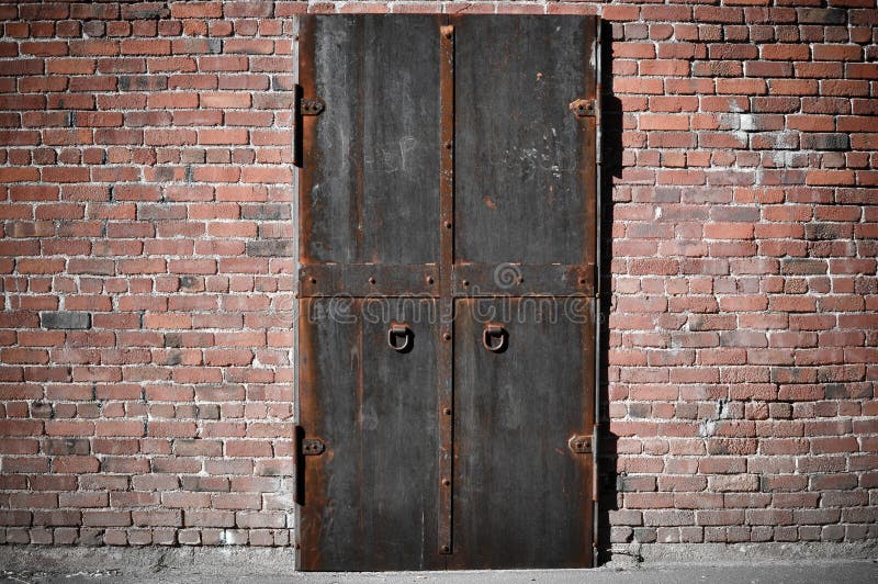 Scary Steel Door royalty free stock photos