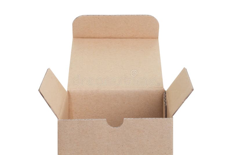Scatola di carta di Brown aperta immagine stock libera da diritti Scatola di carta di Brown aperta immagine stock libera da diritti