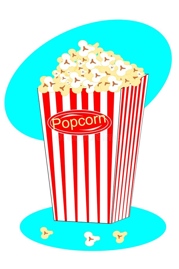 Download Scatola di popcorn illustrazione vettoriale. Illustrazione di imburrato - 7310169