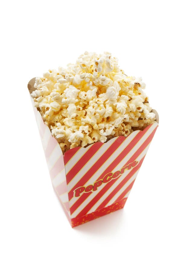 Scatola di popcorn fresco