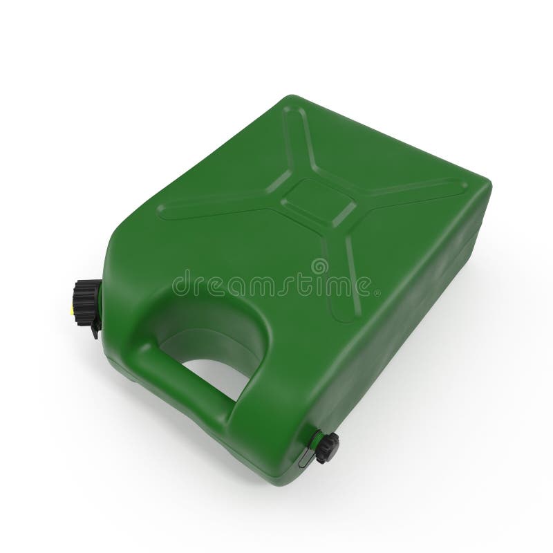 Scatola metallica verde, imballaggio di plastica per le miscele chimiche di olio, acqua ed altri liquidi Isolato su bianco 3d illustrazione di stock Scatola metallica verde, imballaggio di plastica per le miscele chimiche di olio, acqua ed altri liquidi Isolato su bianco 3d illustrazione di stock