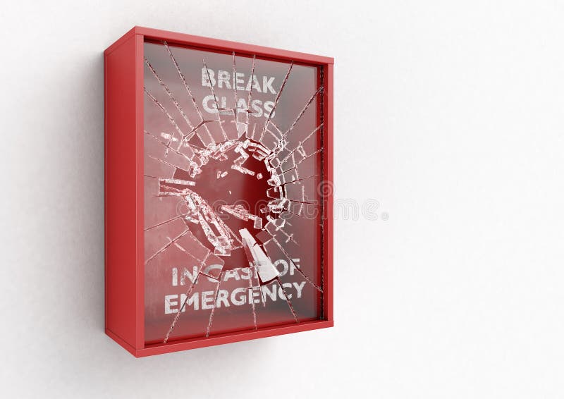 Scatola rossa della rottura in caso d'emergenza royalty illustrazione gratis Scatola rossa della rottura in caso d'emergenza royalty illustrazione gratis