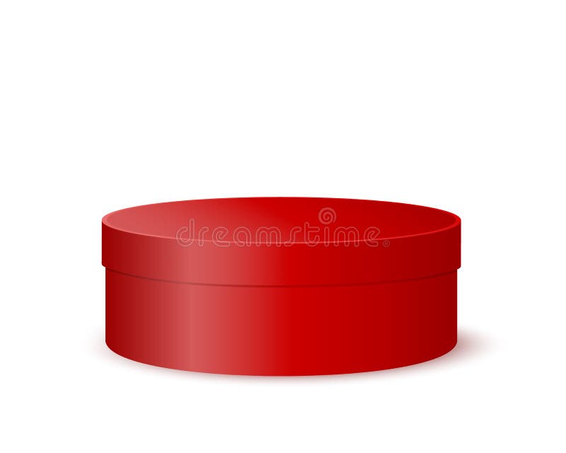 Scatola Rotonda Rossa. Imballaggi in Plastica O Cartone Per La