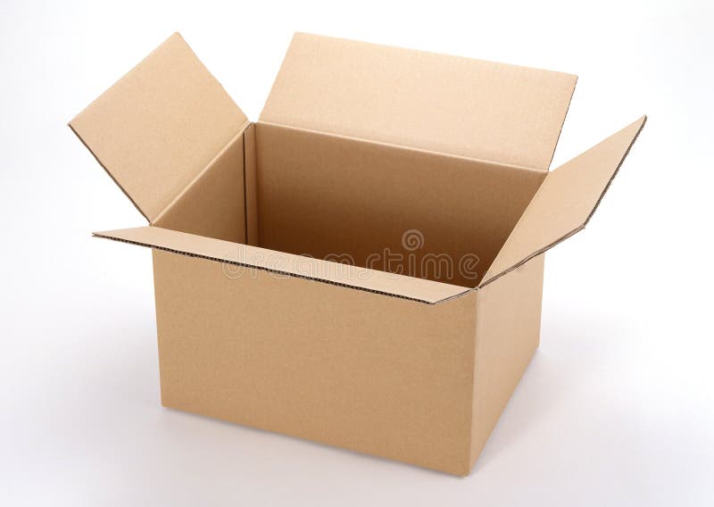 Scatole di cartone aperte immagine stock Scatole di cartone aperte immagine stock