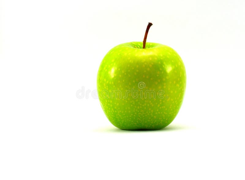Scelga la mela verde fertile fresca e succosa isolata su fondo bianco con il lotto di spazio per il messaggio di testo fotografie stock libere da diritti Scelga la mela verde fertile fresca e succosa isolata su fondo bianco con il lotto di spazio per il messaggio di testo fotografie stock libere da diritti