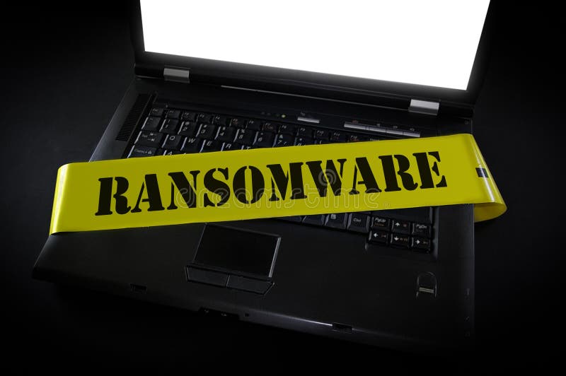 Scena di crimine informatico di Ramsomware immagini stock