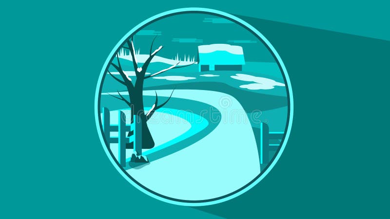 Scena di inverno royalty illustrazione gratis Scena di inverno royalty illustrazione gratis
