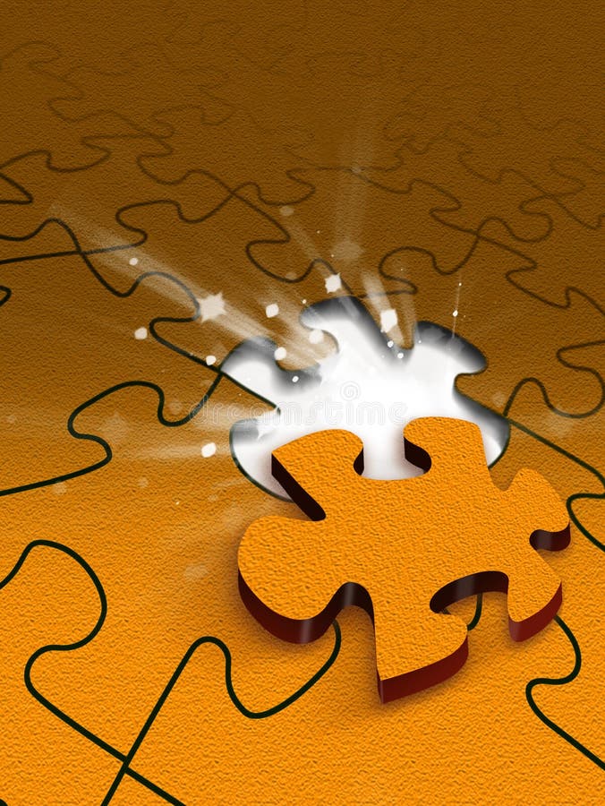 Scena di puzzle illustrazione vettoriale Scena di puzzle illustrazione vettoriale