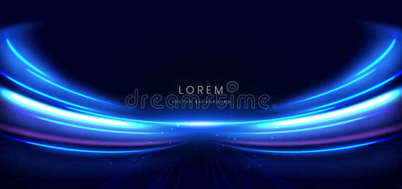 Scene blue light on dark background with effect glowing. Futuristic backdrop design concept royalty free illustration