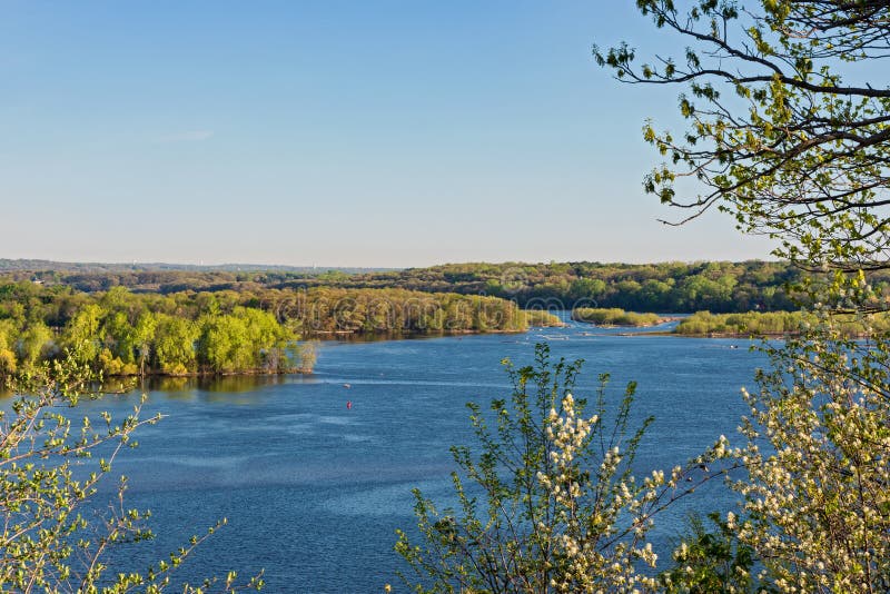 Scenery along river valley at spring lake park. Mississippi river valley landscape at spring lake park near hastings royalty free stock image Scenery along river valley at spring lake park. Mississippi river valley landscape at spring lake park near hastings royalty free stock image