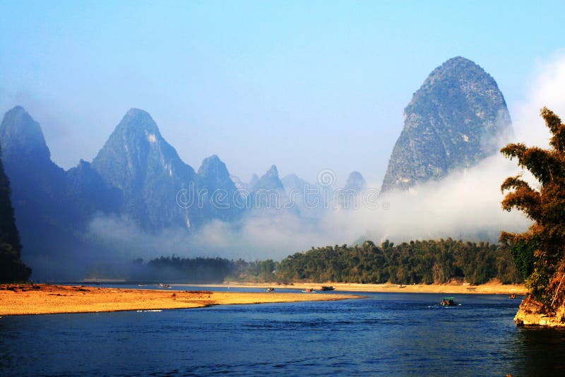 Scenery of the Lijiang River royalty free stock images Scenery of the Lijiang River royalty free stock images