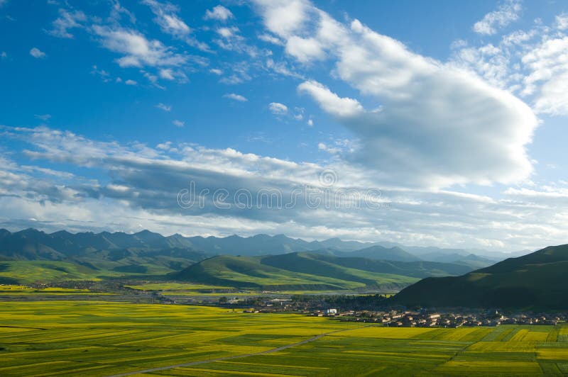 Scenery of Tibetan plateau