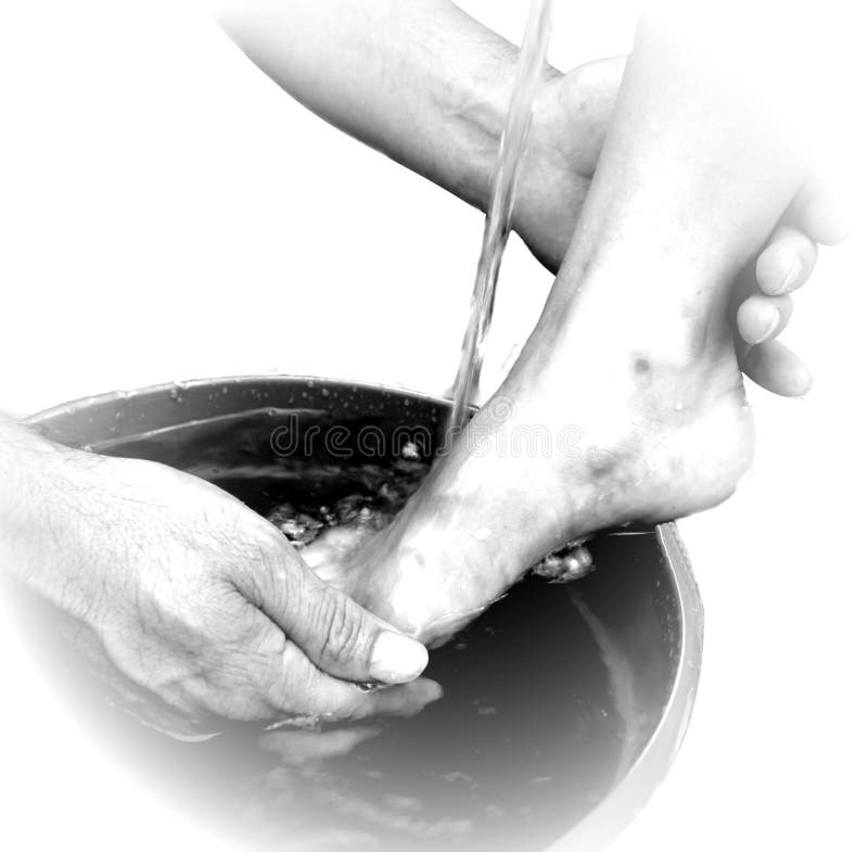 Scenetta della lavanda dei piedi