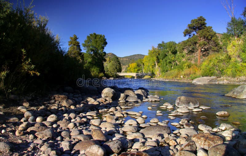 Scenic Arkansas river in Colorado royalty free stock image