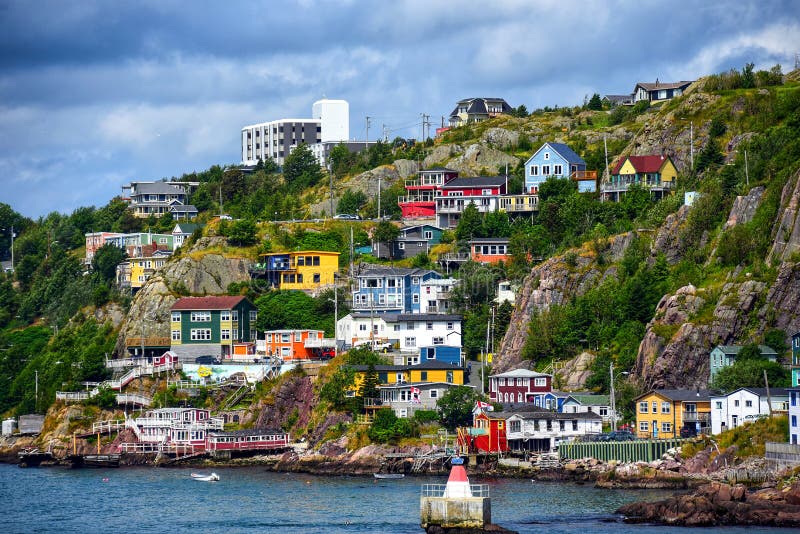 The scenic Battery neighborhood in St. Johnâ€™s, Newfoundland, Canada. The scenic Battery neighborhood in St. Johnâ€™s, Newfoundland, Canada