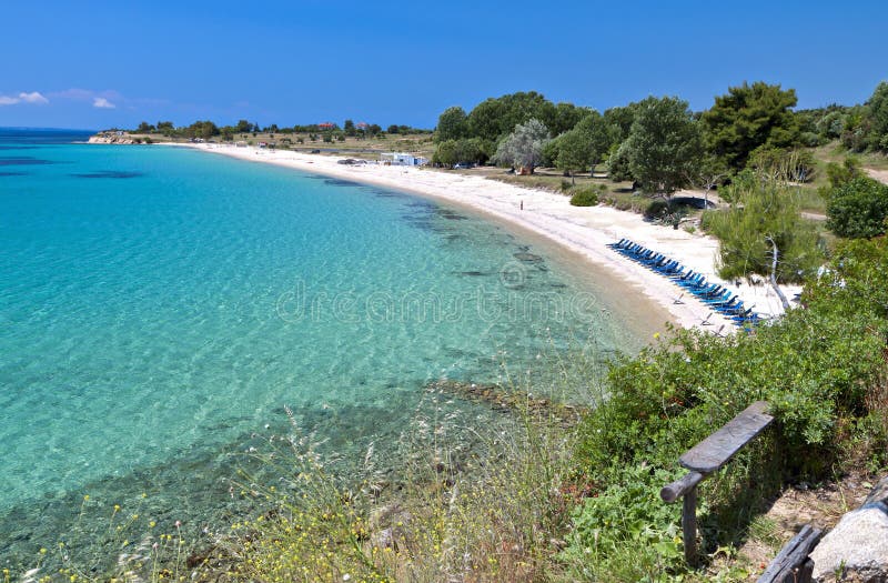 Scenic beach at Chalkidiki in Greece