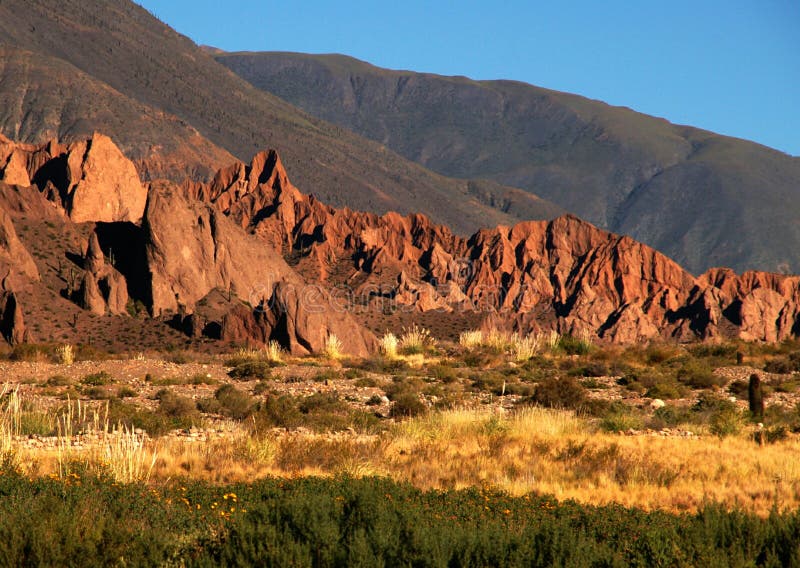 Scenic colorful mountainscape in Argentina