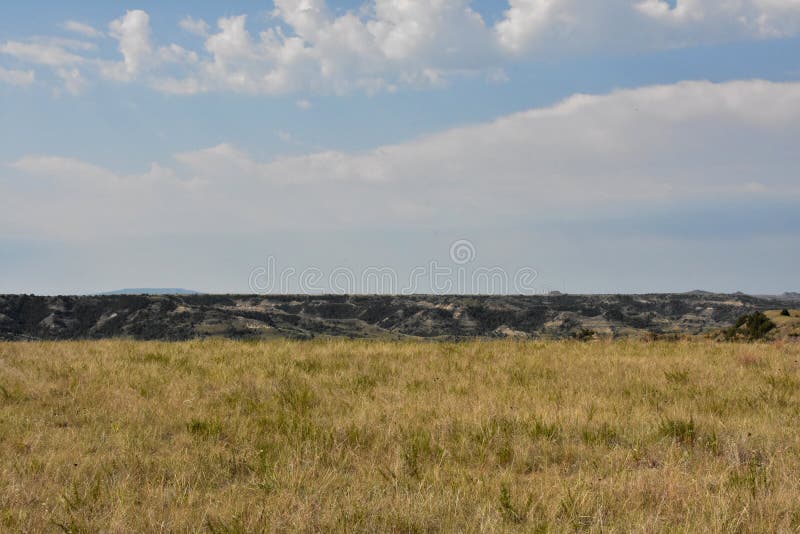 Scenic Grasslands and a Canyon in Rural Midwest Stock Photo Image of