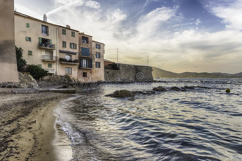 The Scenic La Ponche Beach in Saint-Tropez, Cote D`Azur, France Stock ...