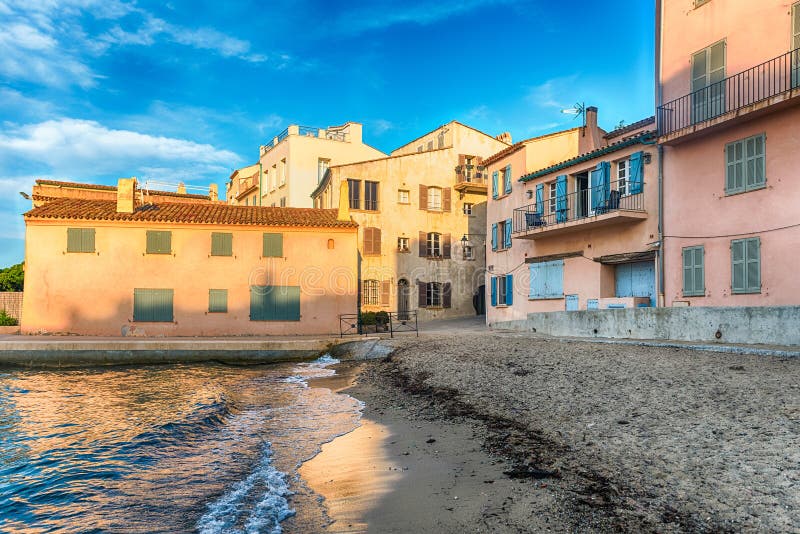 The Scenic La Ponche Beach in Saint-Tropez, Cote D`Azur, France Stock ...