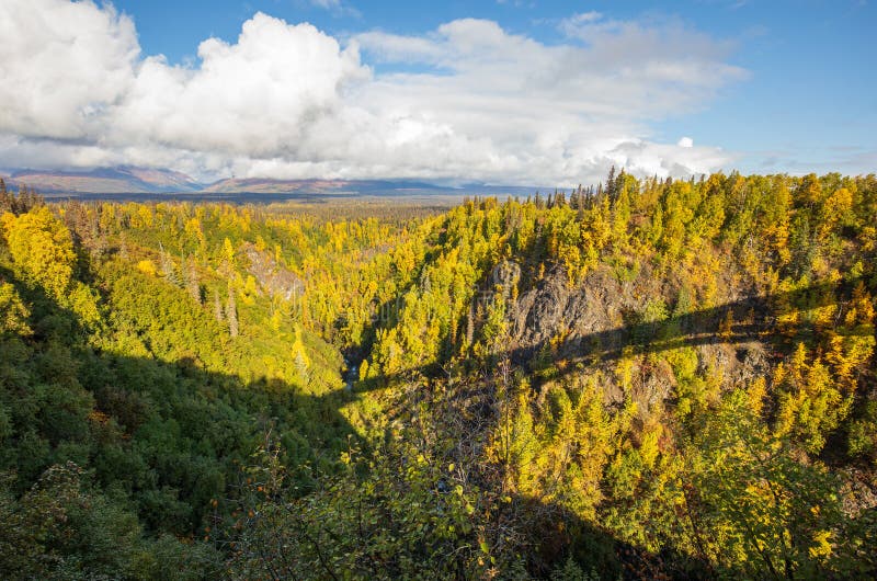 Scenic Landscape in Alaska in Autumn Stock Image Image of beauty
